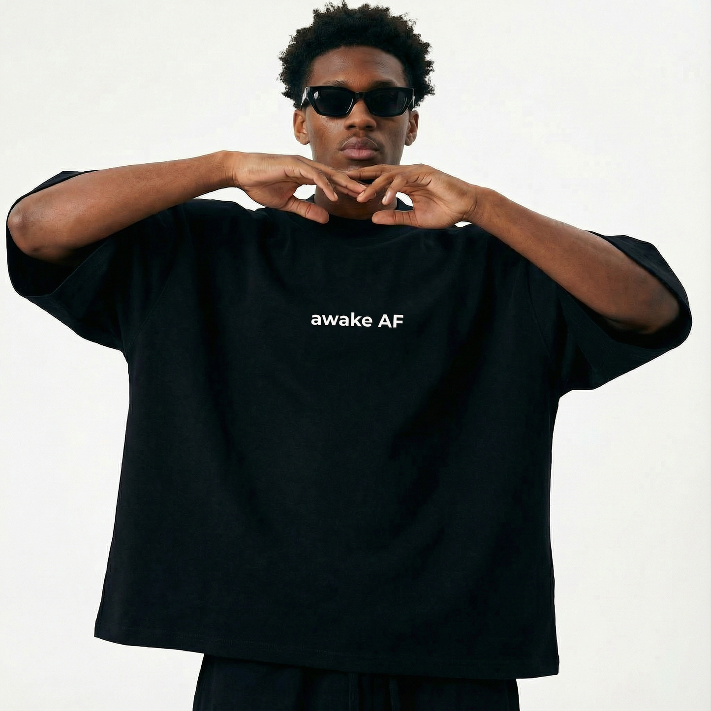 Awake Af Oversized One-Piece Boxy T-Shirt