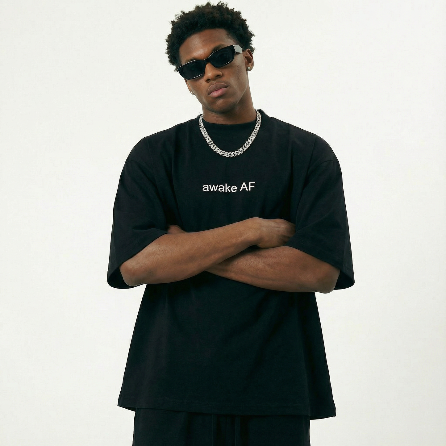 Awake Af Oversized One-Piece Boxy T-Shirt