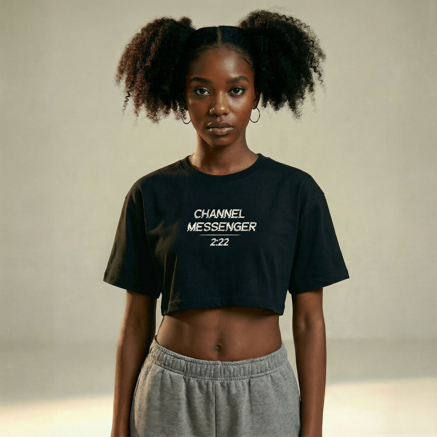 Channel Messenger 222 Crop Top