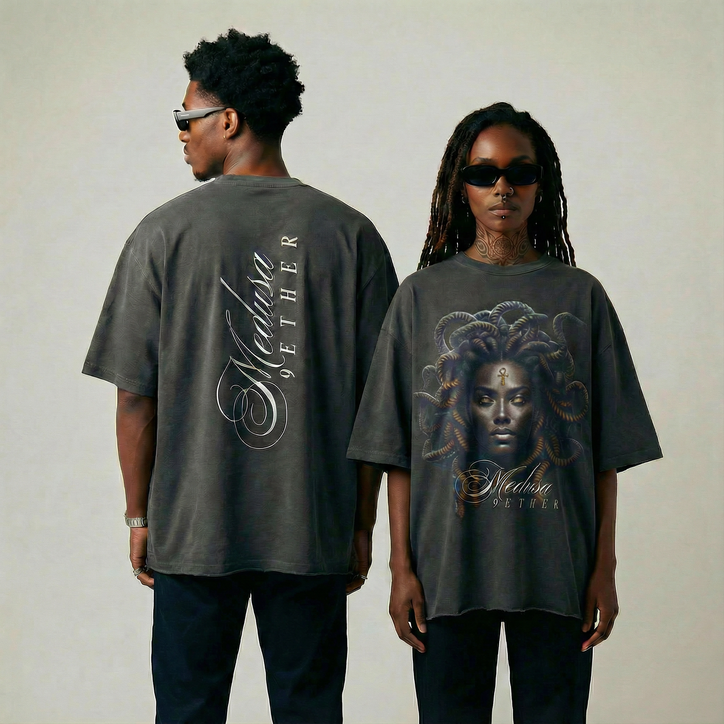 Medusa 9 Ether Vintage Raw Hem Tee