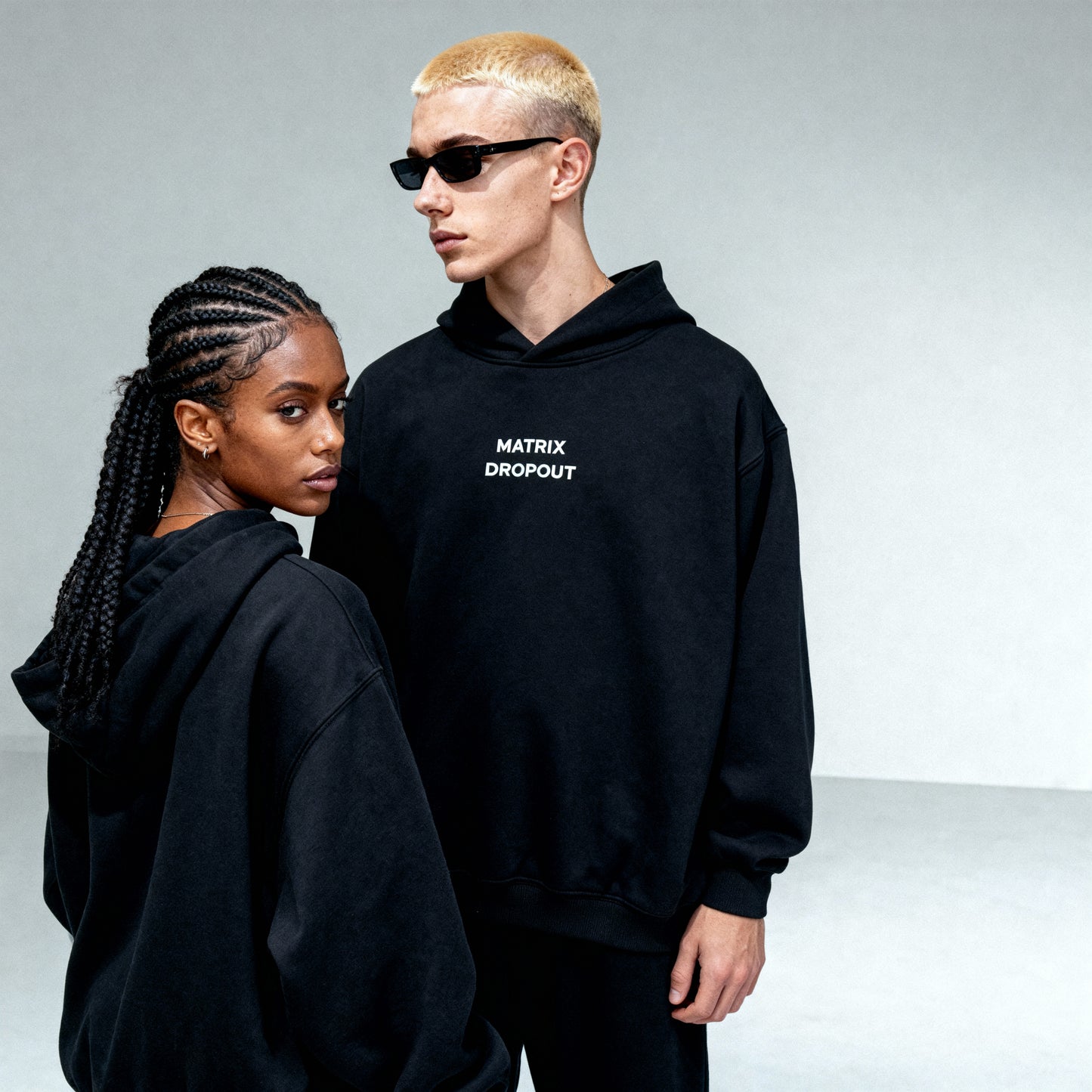 Matrix Dropout Boxy Hoodie