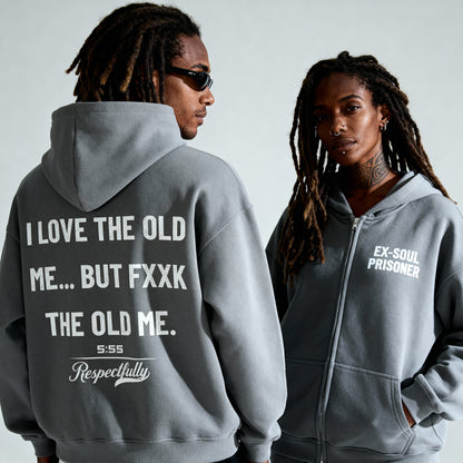 Ex-Soul Prisoner Double-Zip Cropped Hoodie