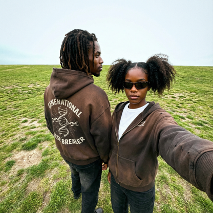 Curse Breaker Sun-Faded Distressed Zip-Up Hoodie