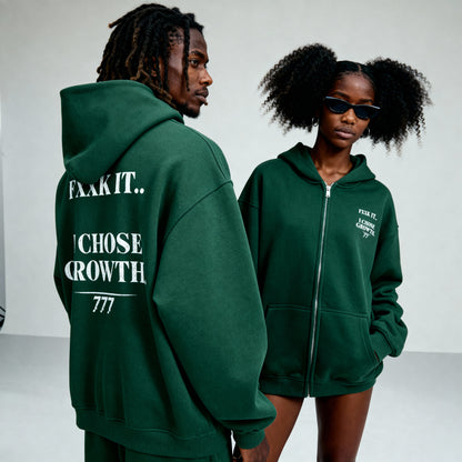 I Chose Growth Zip-up Oversized Hoodie