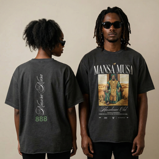 Mansa Musa Vintage Raw Hem Oversized Tee