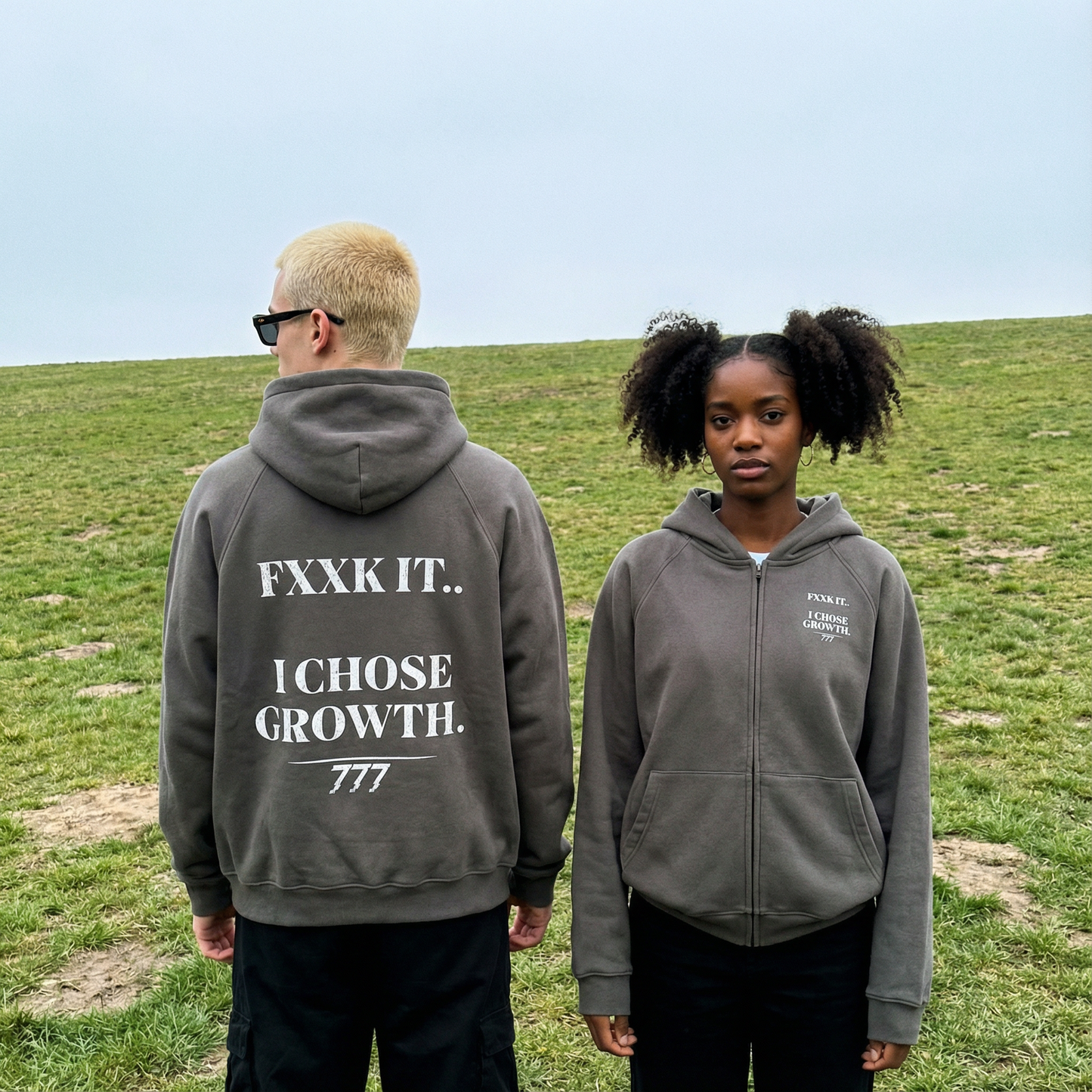 I Chose Growth Zip-up Oversized Hoodie