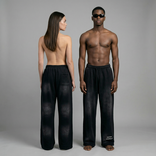 Matrix Dropout Sunfade Loose Fit Cotton Sweatpants