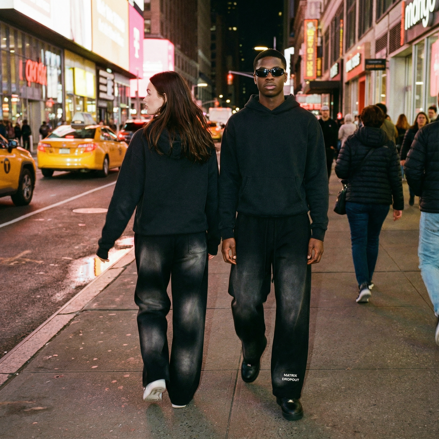 Matrix Dropout Sunfade Loose Fit Cotton Sweatpants