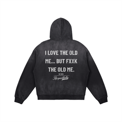 I Love The Old Me Sun-Faded Zip Hoodie