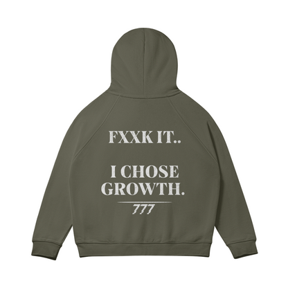 I Chose Growth Zip-up Oversized Hoodie