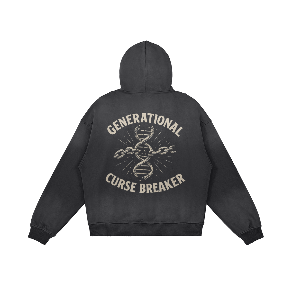 Curse Breaker Sun Faded Distressed Hoodie
