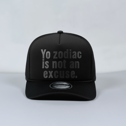 YO ZODIAK BLACK MESH TRUCKER HAT