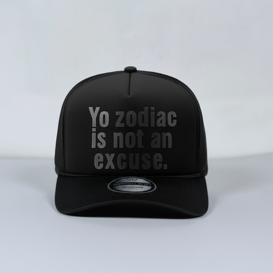 YO ZODIAK BLACK MESH TRUCKER HAT